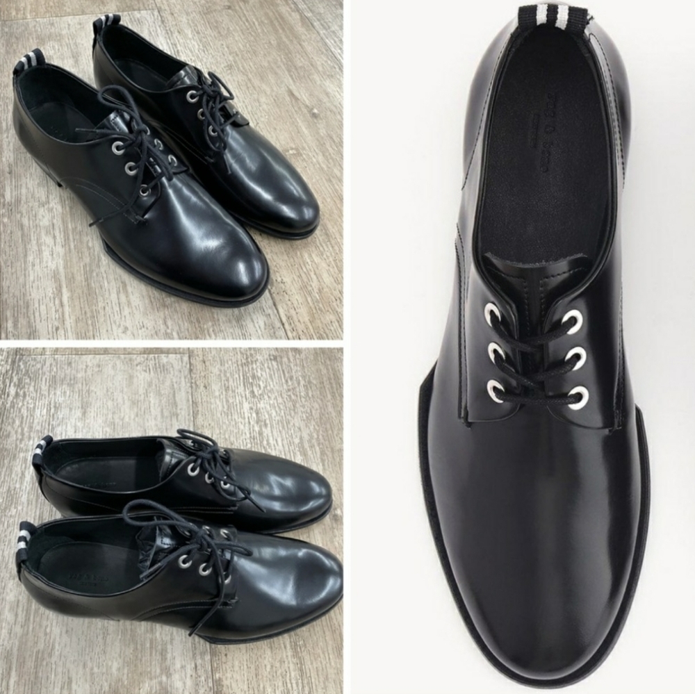 Rag & Bone Audrey Lace Up Black 39 / 9 nwt